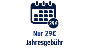 Nur 29 Euro Jahresgebühr